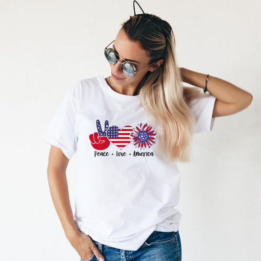 Peace Love America Tee