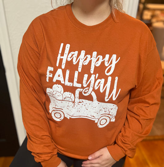 Happy Fall Y'all Long  Sleeve