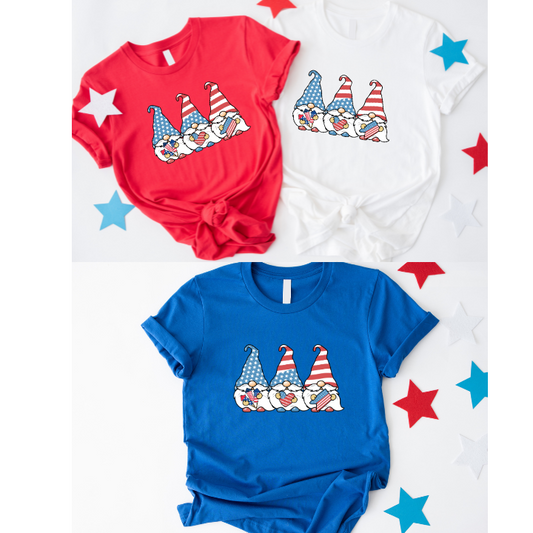 Kids Gnome 4th July Tee